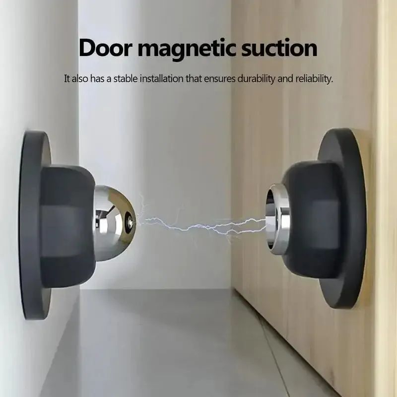 Silicone Magnetic Door Stopper, Strong Mute Anti-Collision Door Catch for Hotel and Household Use