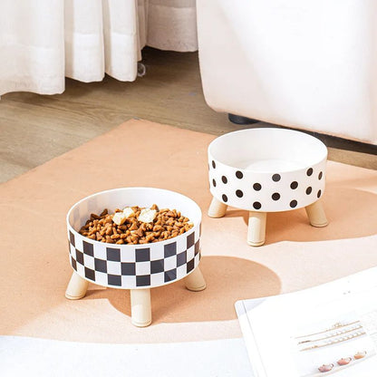 Anti Knock Pet Bowl HighFooted Dog Proof Large Capacity Plastic Cat Food Bowl 2