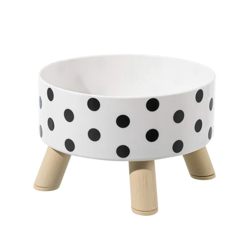 Anti Knock Pet Bowl HighFooted Dog Proof Large Capacity Plastic Cat Food Bowl 7
