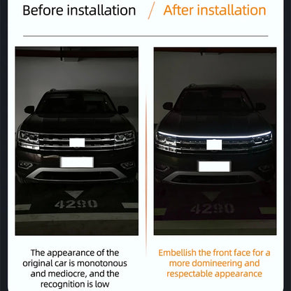 12V 3000LM LED Daytime Running Light DRL Scan Starting Car Hood Decorative Lights IP68 Waterproof C 3