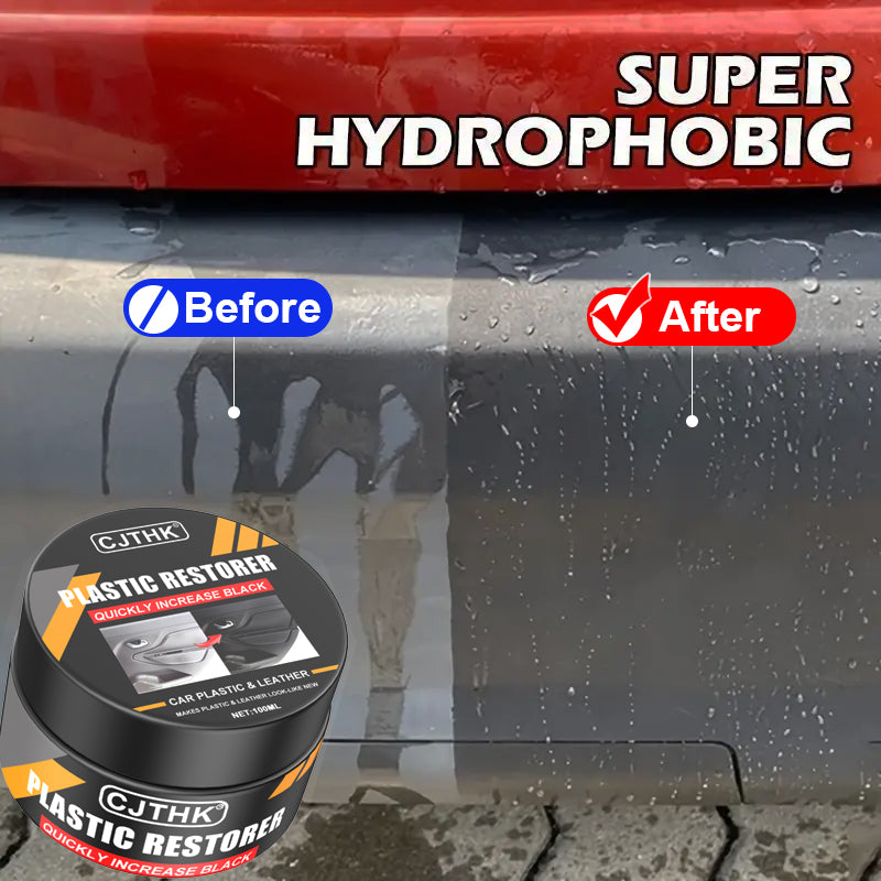 Car Plastic Restorer Crystal Clear Auto Interior Leather  Panel Renewal Wax For Back To Black Gloss 4