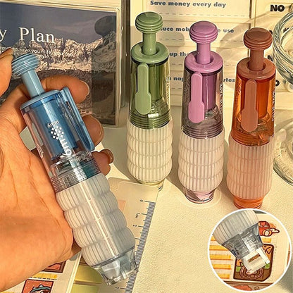 Transparent Dot Dispensing Correction Tape, Press Style Double-Sided Tape with Replaceable Refills for School & Office