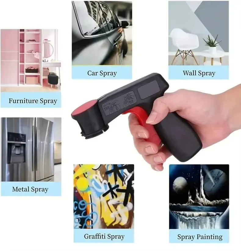 Reusable Spray Paint Gun Grip Lightweight DIY Spray Paint Tool for Cars & Home Projects