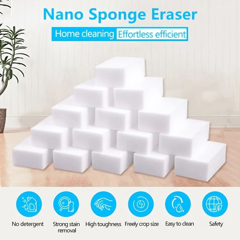 Bulk Melamine Sponge Erasers, Magic Cleaning Sponges for Kitchen, Bathroom, Office