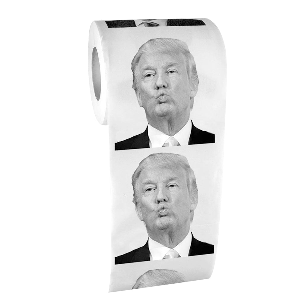 Donald Trump Roll Tissue Fun Prank Joke Toilet Paper  Nontoxic  Dustless Gag Gift