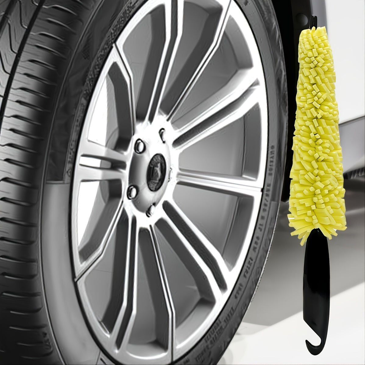 Effortlessly Clean Car Wheels  Tires Portable Rim Cleaning Tool For Home  Auto Care 1