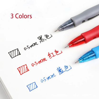 Retractable Gel Pens Set Smooth Black Red  Blue Ink Ballpoint Pens for Writing Office  School S