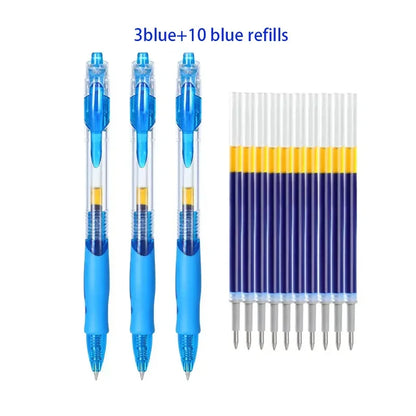 Retractable Gel Pens Set Smooth Black Red  Blue Ink Ballpoint Pens for Writing Office  School S