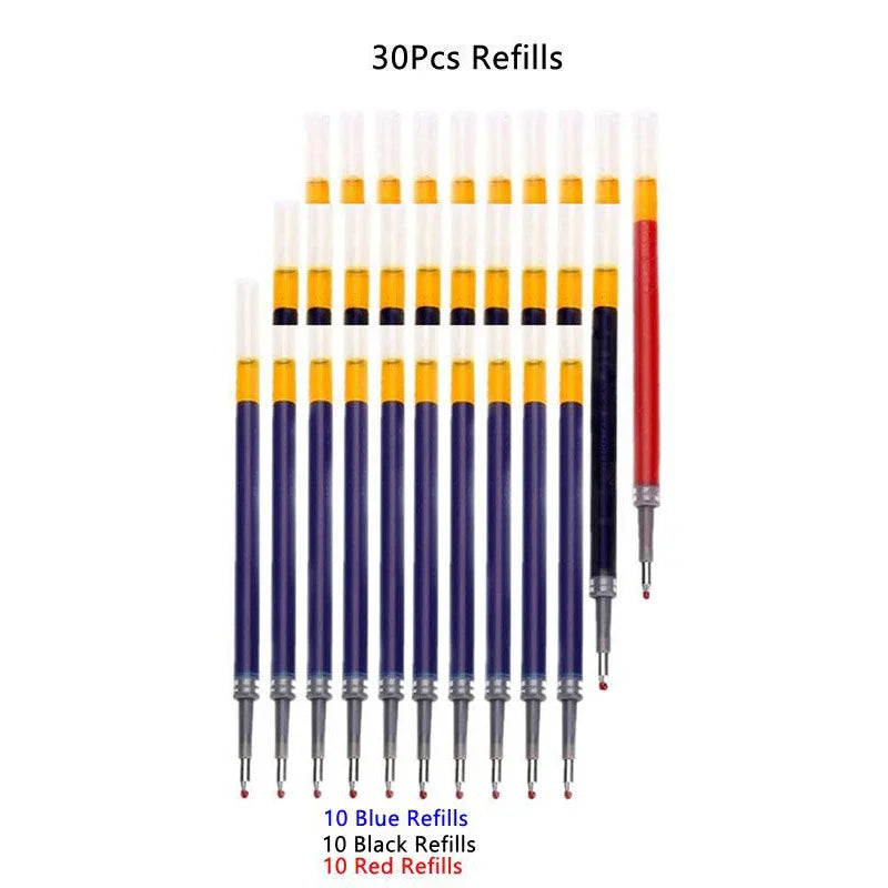 Retractable Gel Pens Set Smooth Black Red  Blue Ink Ballpoint Pens for Writing Office  School S