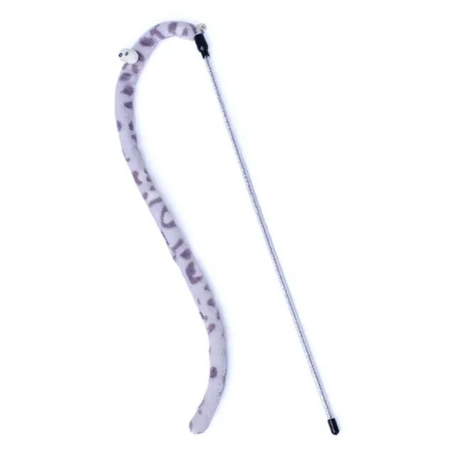 Funny Caterpillar Cat Toy Feather Wand Velvet Caterpillar Rod Toy For Aggressive Cats Colorful Pet  8