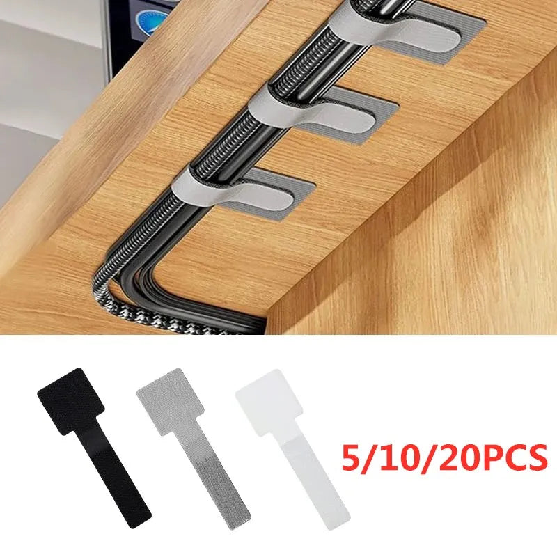 Hook And Loop Cable Wraps Releasable Nylon Cable Ties For Neat Wire Organization 5