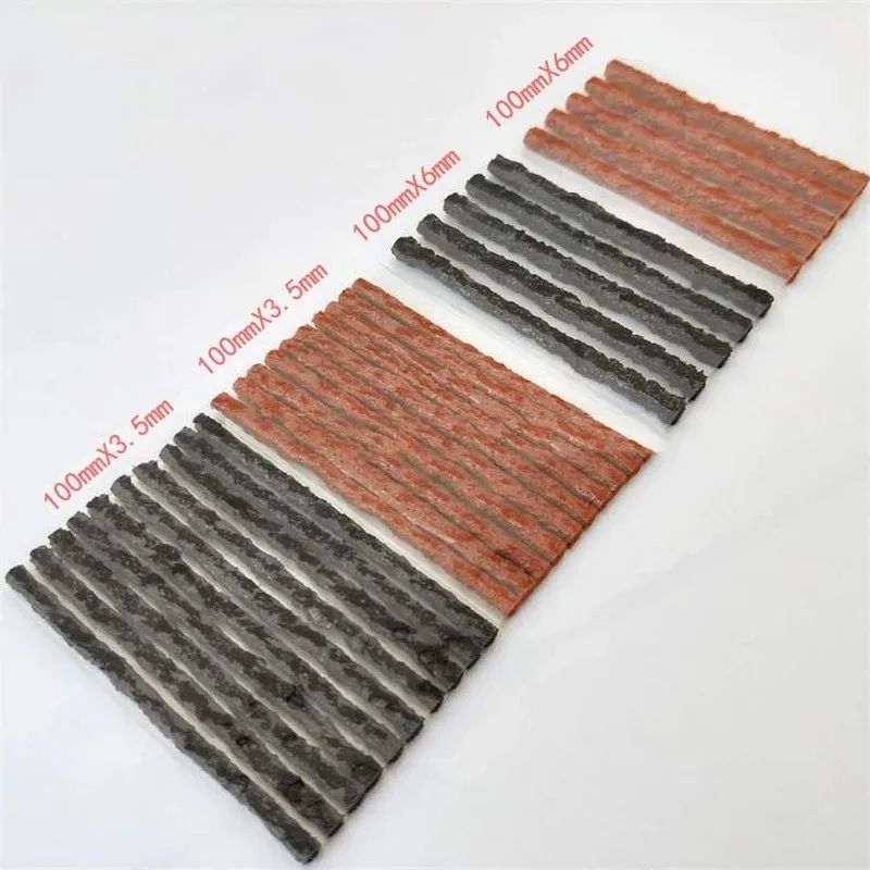 Tubeless Tire Repair Strips For Car Motorcycle Bike HeavyDuty Rubber Plug Seal Tool Kit For Punctur 3
