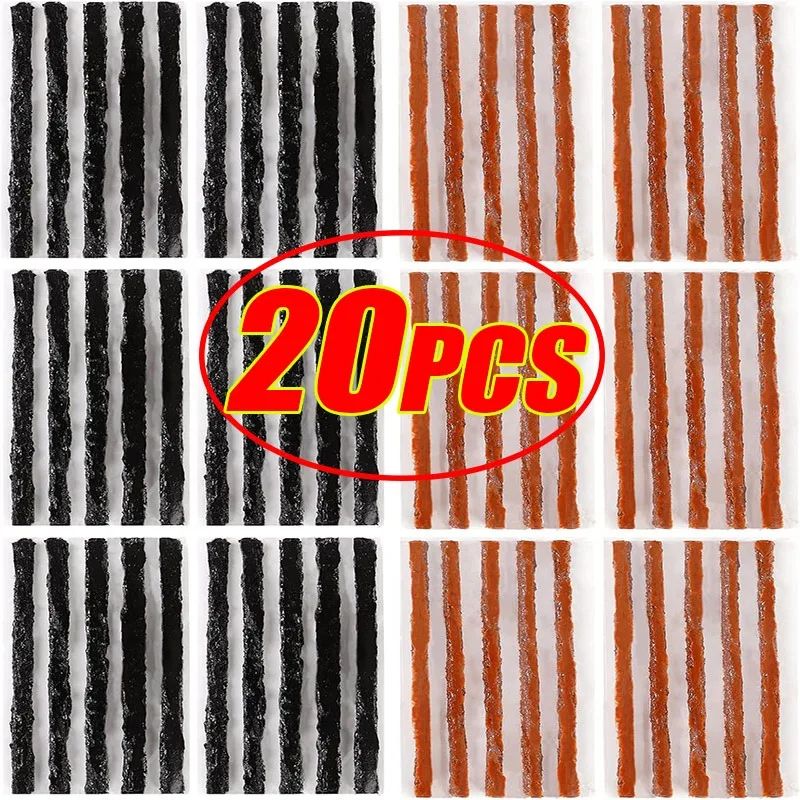Tubeless Tire Repair Strips for Car Motorcycle Bike, Heavy-Duty Rubber Plug Seal Tool Kit for Puncture Repair
