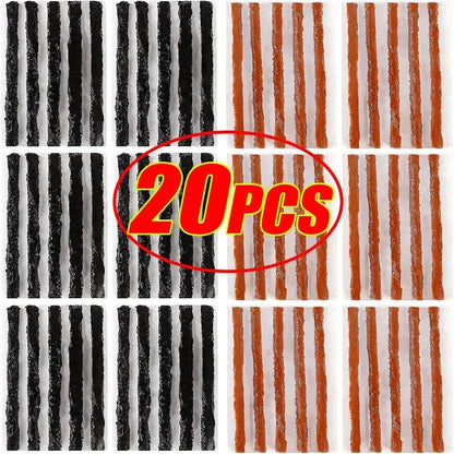 Tubeless Tire Repair Strips for Car Motorcycle Bike, Heavy-Duty Rubber Plug Seal Tool Kit for Puncture Repair