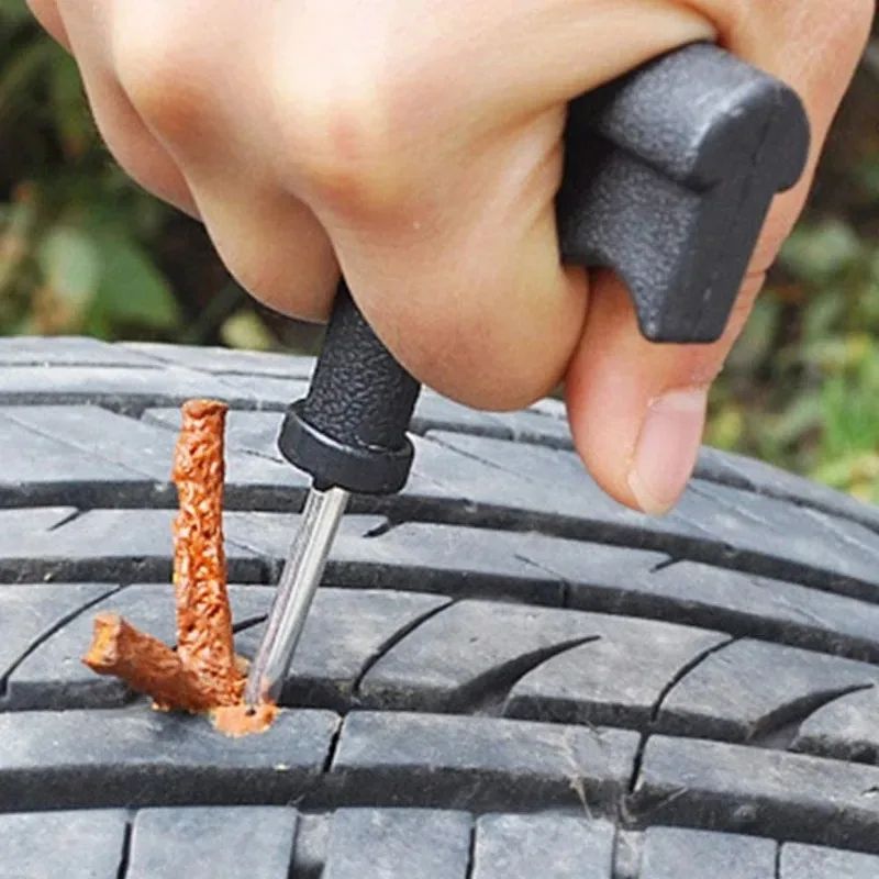 Tubeless Tire Repair Strips For Car Motorcycle Bike HeavyDuty Rubber Plug Seal Tool Kit For Punctur 1