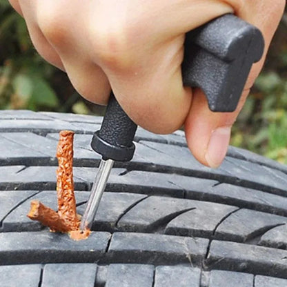 Tubeless Tire Repair Strips For Car Motorcycle Bike HeavyDuty Rubber Plug Seal Tool Kit For Punctur 1