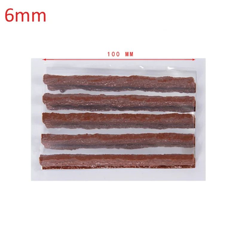 Tubeless Tire Repair Strips For Car Motorcycle Bike HeavyDuty Rubber Plug Seal Tool Kit For Punctur 6