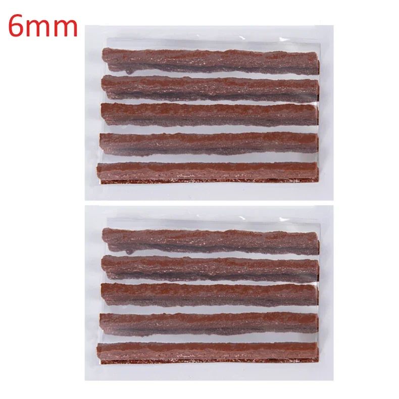 Tubeless Tire Repair Strips For Car Motorcycle Bike HeavyDuty Rubber Plug Seal Tool Kit For Punctur 7