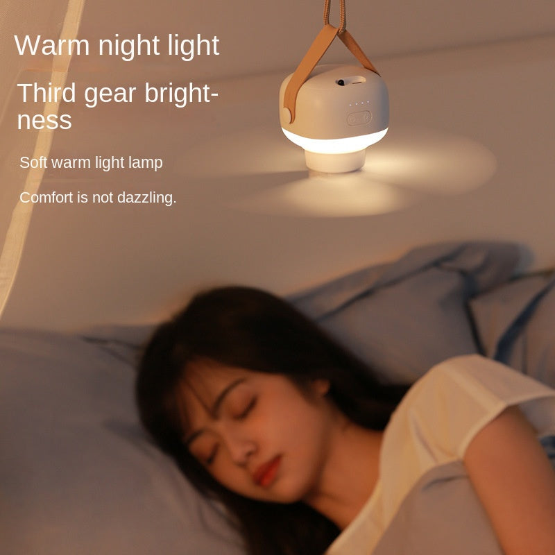 Portable Wireless Mini Ceiling Fan With Remote USB Rechargeable LED Light For Home Camping  Outdoor 3