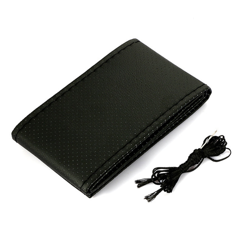 Premium Car Steering Wheel Cover DIY Microfiber Leather With Needles  Braid Thread 8