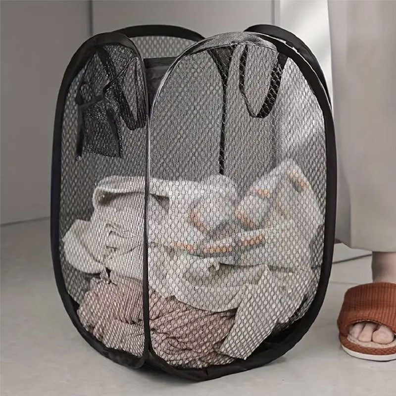 Foldable Laundry Basket Large Capacity Dirty Clothes Storage  Portable Hamper Bag 6