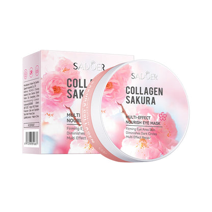 Anti Dark Circle Eye Mask Sakura Collagen Infused Eye Patches For Bags Removal Hydration  Skin Firm 3