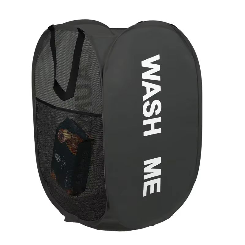 Foldable Laundry Basket Large Capacity Dirty Clothes Storage  Portable Hamper Bag 7