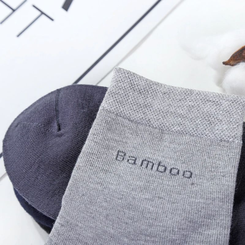 Mens Bamboo Fiber Crew Socks Breathable AntiBacterial Ideal For Business  Casual Wear 3