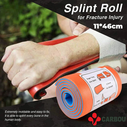 Emergency Kit Essential, CARBOU Universal Aluminum Splint Roll for First Aid, Outdoor Travel, Medical Bone Fixture