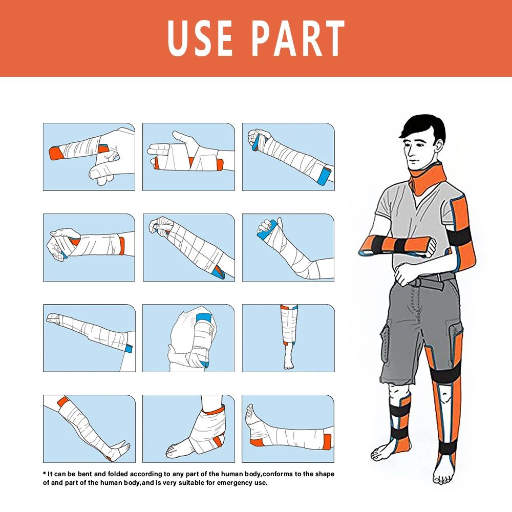 Emergency Kit Essential CARBOU Universal Aluminum Splint Roll For First Aid Outdoor Travel Medical  3