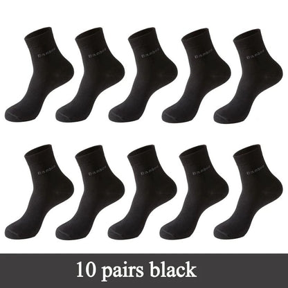 Mens Bamboo Fiber Crew Socks Breathable AntiBacterial Ideal For Business  Casual Wear 8