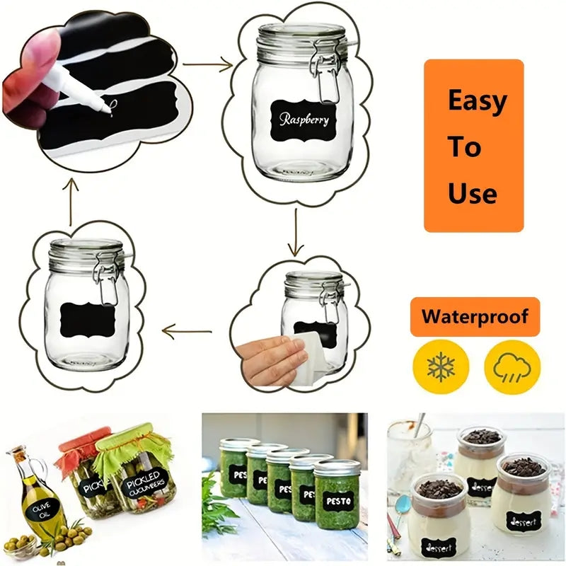 Removable Blackboard Stickers  Erasable Pen Waterproof Chalkboard Labels For Home  Kitchen Office G 1