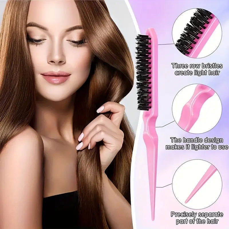 Professional Hair Brush Set Salon Hair Brush Kit for Women with Spray Bottle & Edge Control Comb