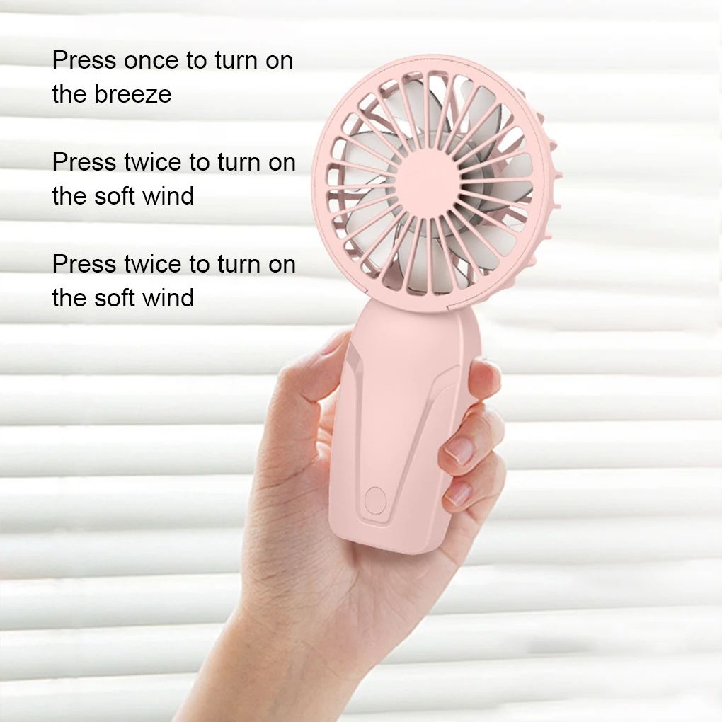 Portable Handheld Small Fan USB Rechargeable ABS Lightweight Handheld Small Fan For Travel Office A 2