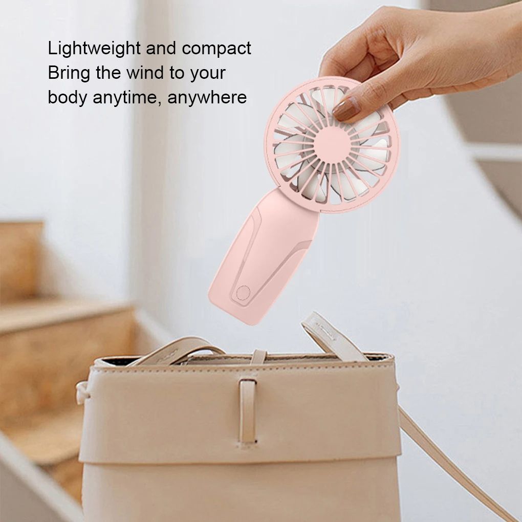 Portable Handheld Small Fan USB Rechargeable ABS Lightweight Handheld Small Fan For Travel Office A 4