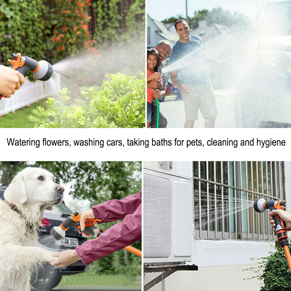 High Pressure Watering Gun Garden Nozzle 8 Spray Modes For Lawn Yard  Plant Watering Adjustable Gar 2
