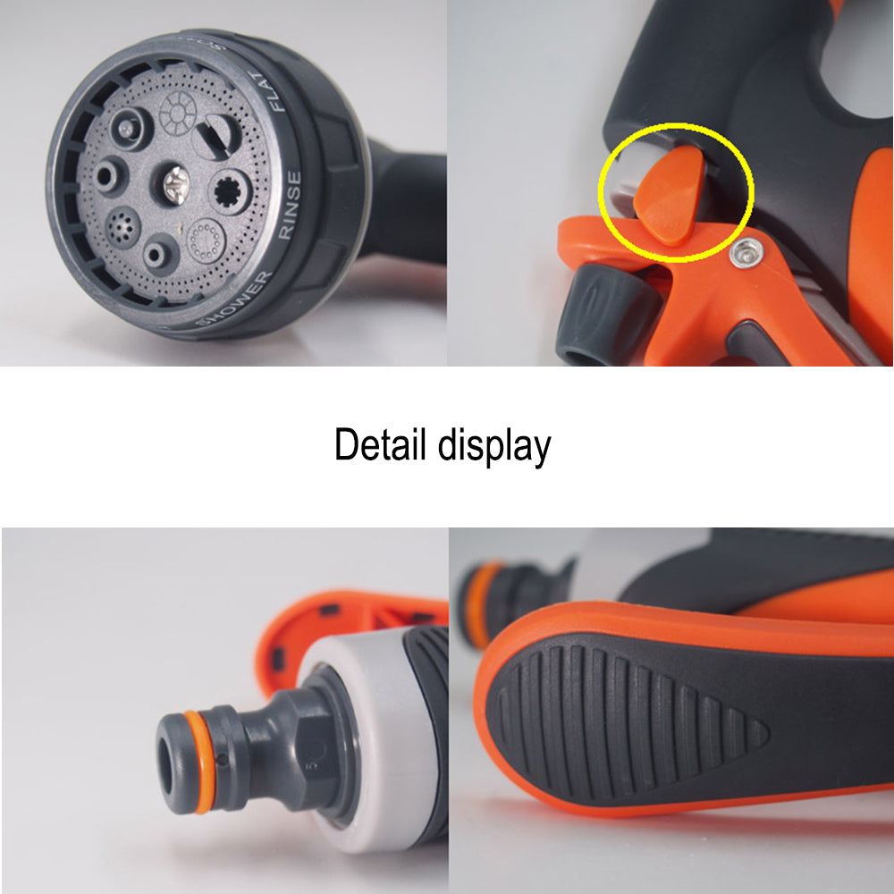 High Pressure Watering Gun Garden Nozzle 8 Spray Modes For Lawn Yard  Plant Watering Adjustable Gar 3