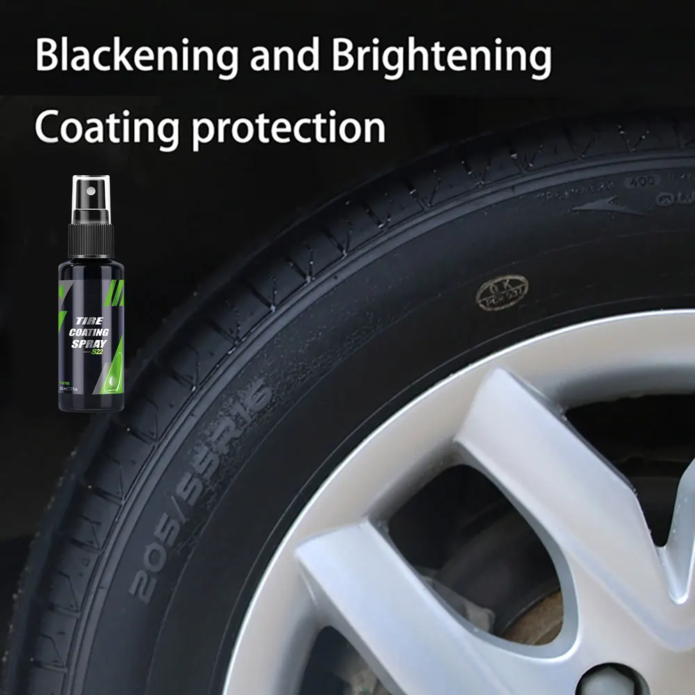 Ceramic Coating Spray for Tire Blackening Auto Wax Clean  Liquid Refurbishing Agent for Black Car