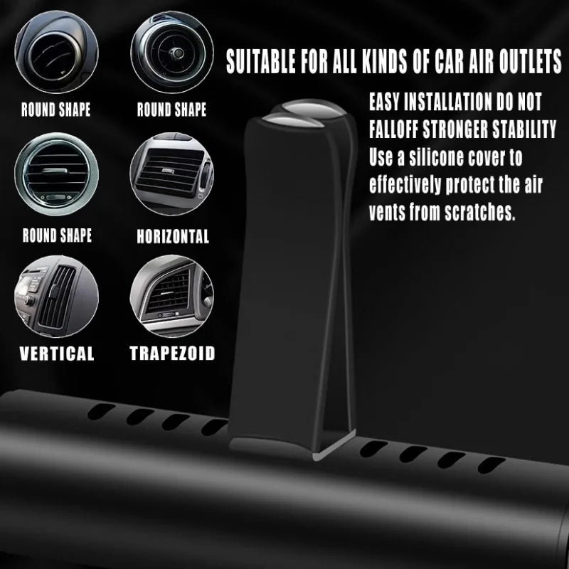 Premium Car Air Vent Perfume  LongLasting Air Freshener With Refillable Flavoring For Auto Interior