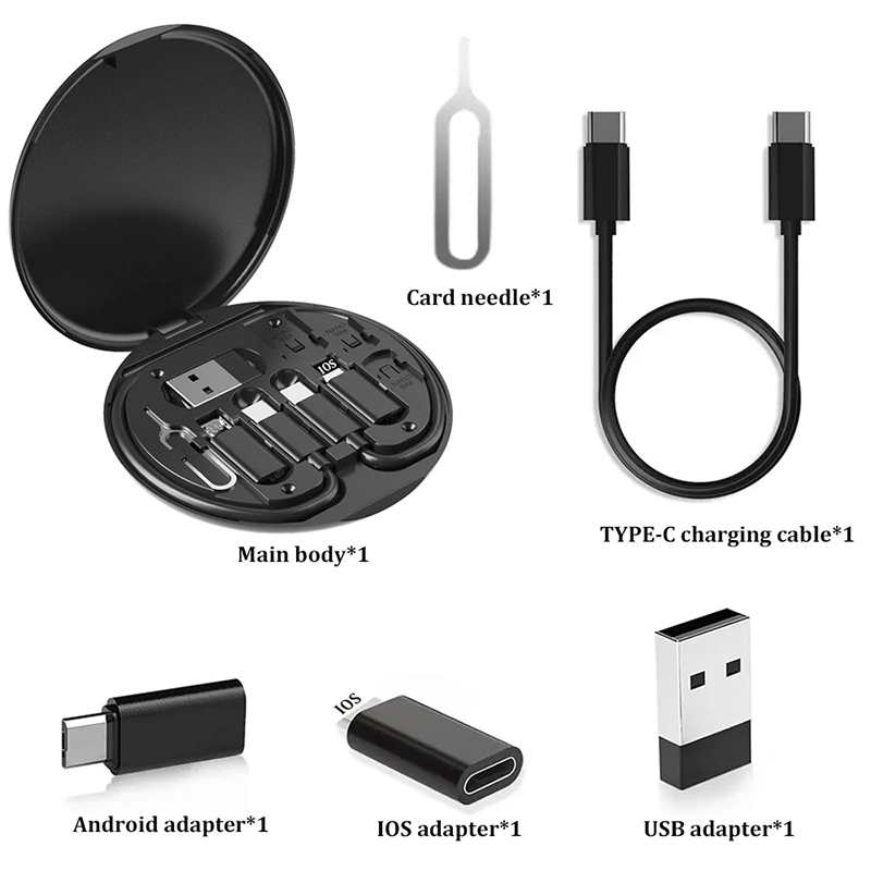 6in1 Multi USB Type C Cable Kit 60W Fast Charging Adapter With USB A To MicroCLightning  Phone Hold 5