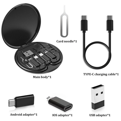 6in1 Multi USB Type C Cable Kit 60W Fast Charging Adapter With USB A To MicroCLightning  Phone Hold 5