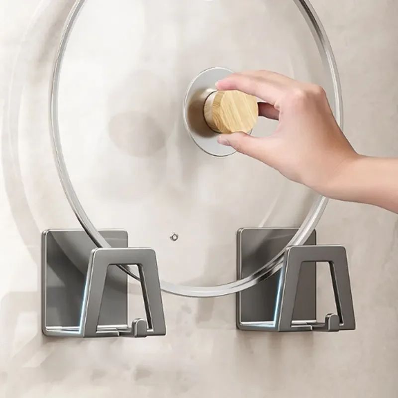 Stainless Steel Sponge Holder Set  Self Adhesive Sink Drain Drying Rack Kitchen Wall Storage Organi