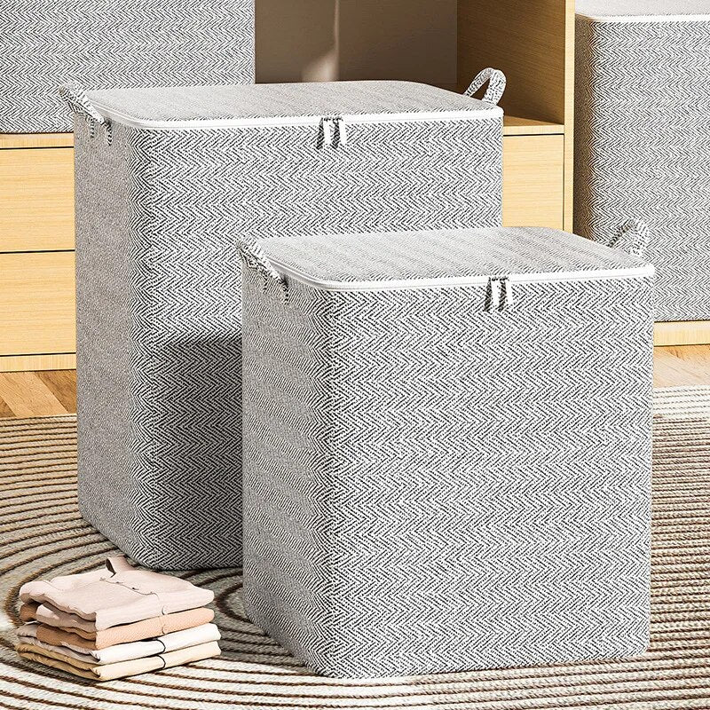 Breathable Non-Woven Storage Bags, Extra Large Wardrobe Organizer for Clothes, Quilts & Household Items