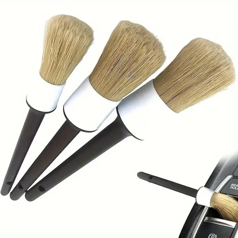 Premium Boar Hair Bristle Brushes Exterior  Interior Detail Brush For Car Cleaning  Auto Detailing 5