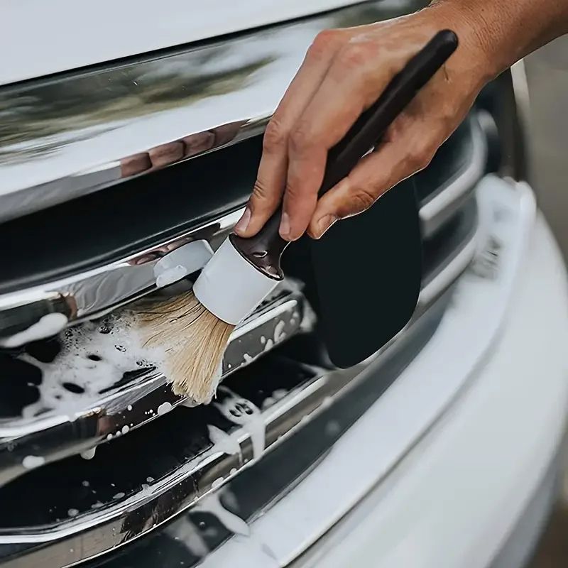 Premium Boar Hair Bristle Brushes Exterior  Interior Detail Brush For Car Cleaning  Auto Detailing 1