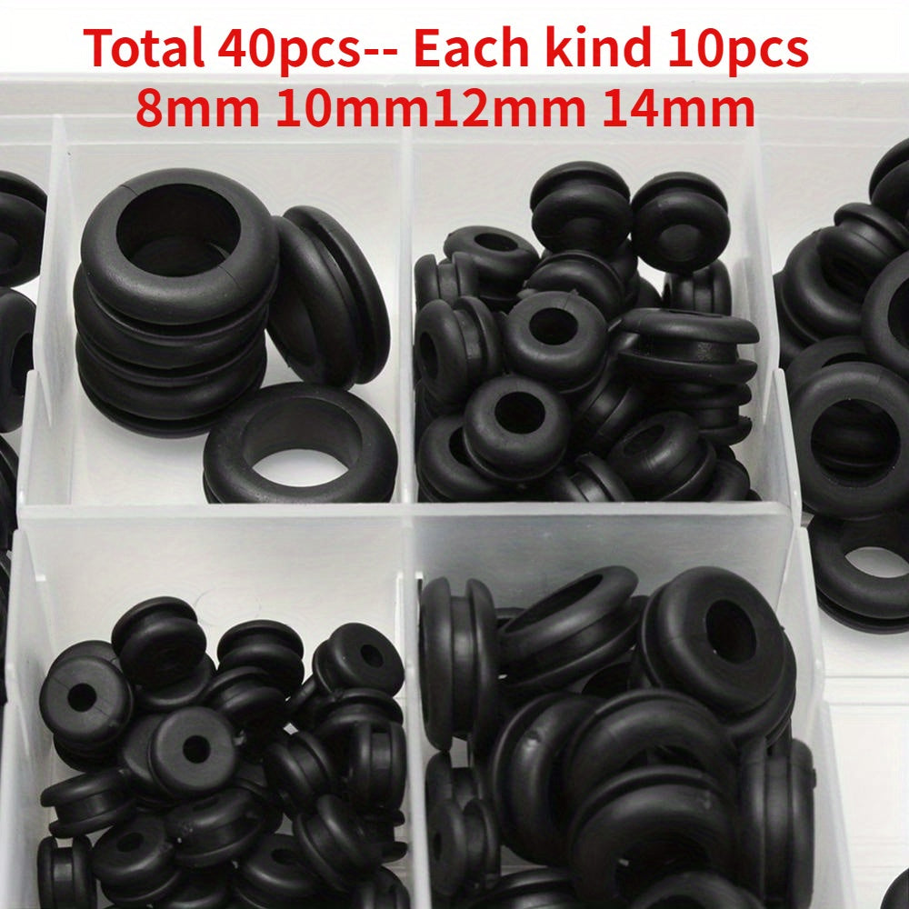 Black O Ring Rubber Washer Seals Kit Gasket Grommet Assortment For Electrical  Plumbing 8