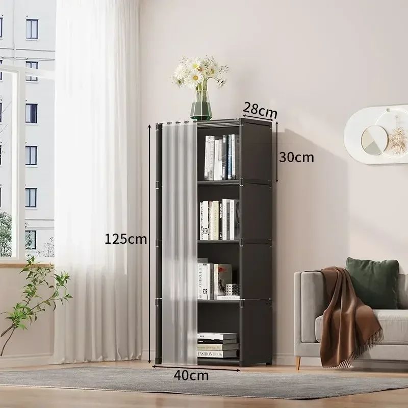 Dustproof Wardrobe High Capacity Partition Bookshelf  Bedroom Storage Cabinet 6