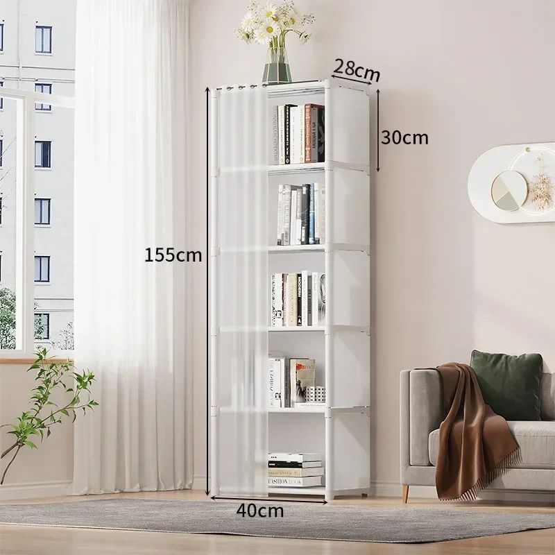 Dustproof Wardrobe High Capacity Partition Bookshelf  Bedroom Storage Cabinet 9