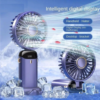 Portable Air Conditioner Fan – Rechargeable Electric Neck Fan for Home, Office & Travel – USB-Powered Mini Cooler