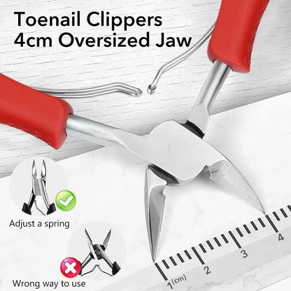 Professional Stainless Steel Toenail Clipper Ingrown And Thick Nail Nipper Cutter Manicure Pedicure 3